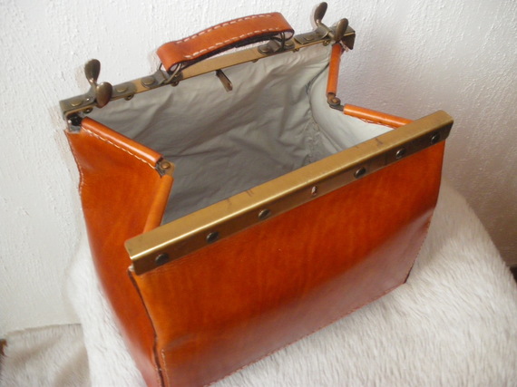 Saco de viagem em couro artesanal Vintage