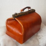 Saco de viagem em couro artesanal Vintage