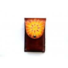 Etui personnalis&eacute; en cuir pour jeu de tarot